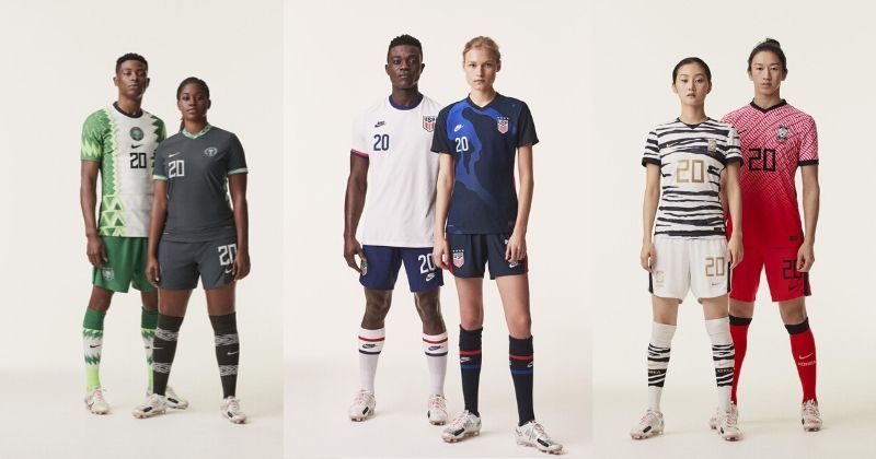 images of the 2020 nike kits for nigeria, korea and usa