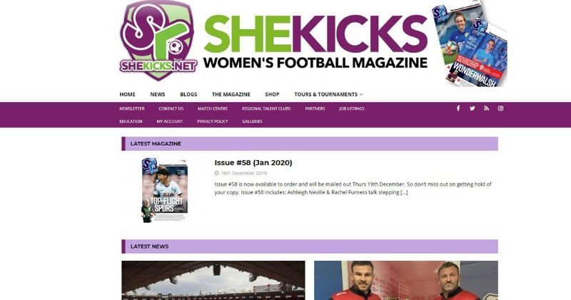 shekicks website screenshot
