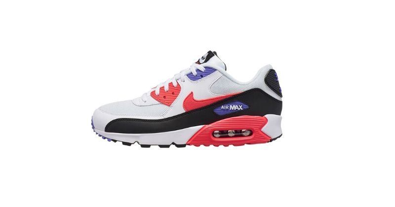 chunky nike air max 90 trainers with infrared colourway