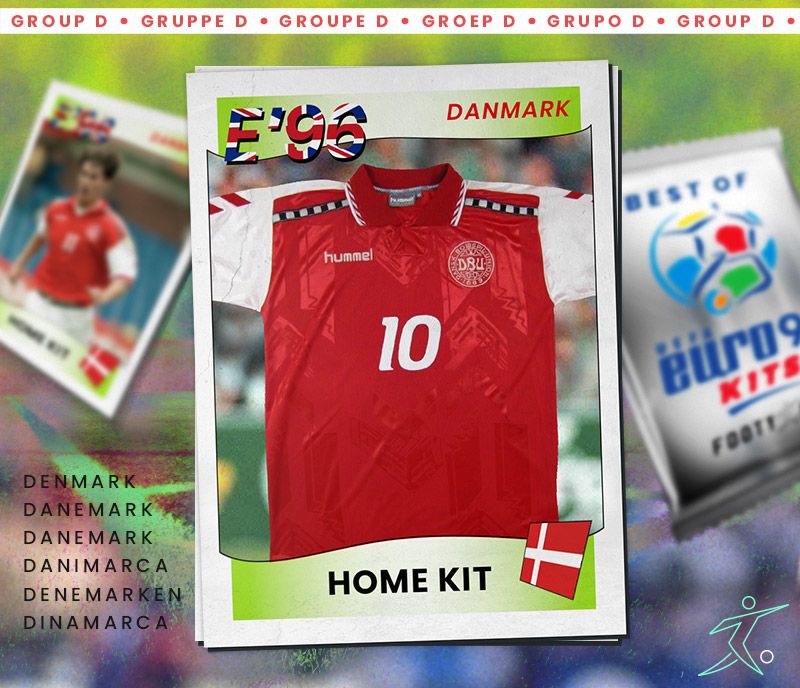 red denmark euro 96 home kit