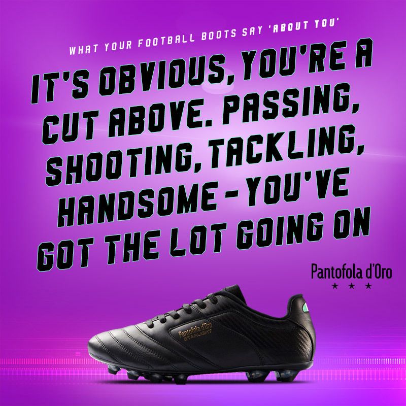 black panofola doro boots with text saying this is what the best players wear