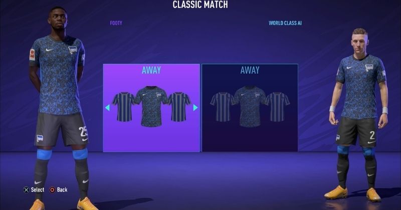screenshot of hertha berlin away kit from fifa 21