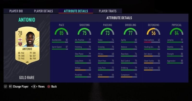 michail antonio stats for fifa 21