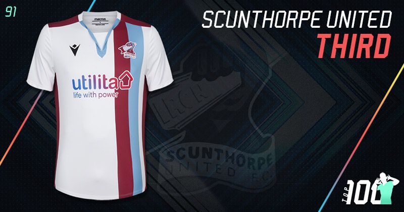 scunthorpe united 2020/21 white third kit