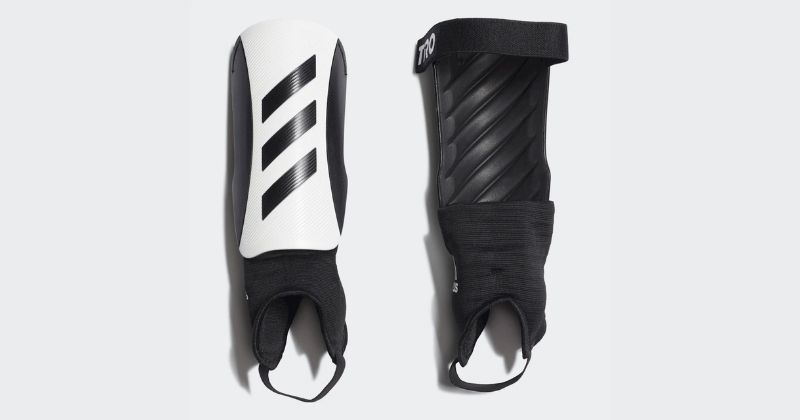 adidas tiro match shin pads in black and white