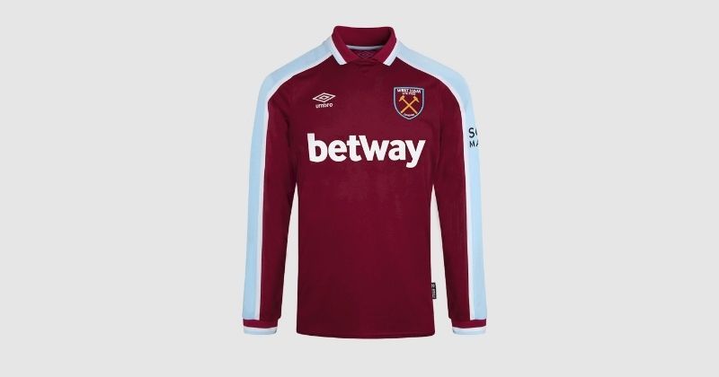 west ham 2021/22 home shirt