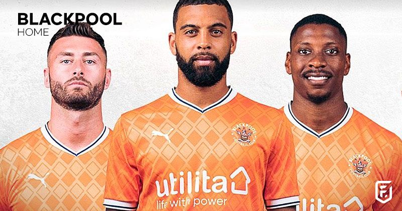 blackpool 2022-23 home shirt in orange