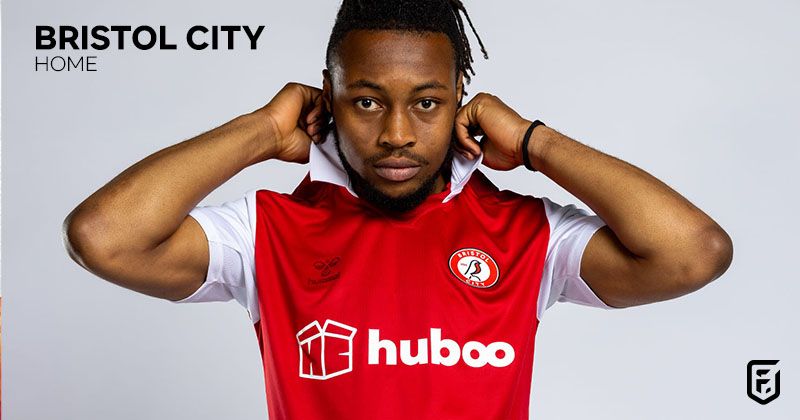 bristol city 2022-23 home shirt in red and white