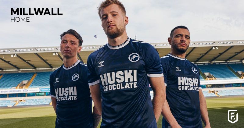 millwall 2022-23 home shirt in dark blue