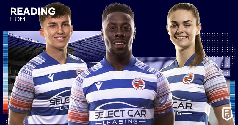 reading 2022-23 home shirt in white blue and red