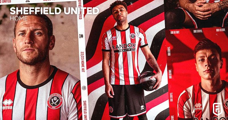 sheffield united 2022-23 home shirt in white and red