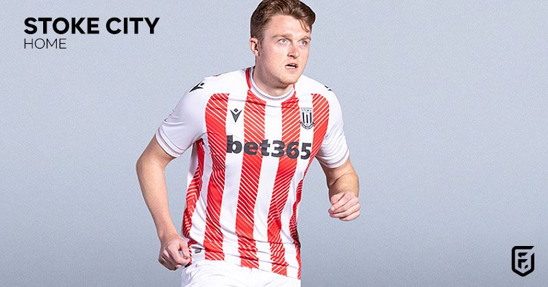 stoke city 2022-23 home shirt in white and red