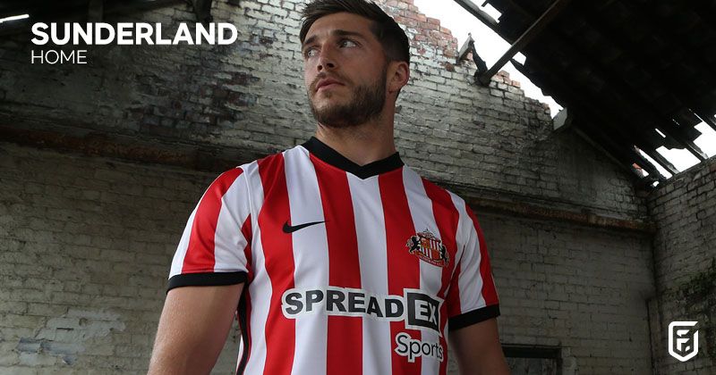 sunderland 2022-23 home shirt in white red and black