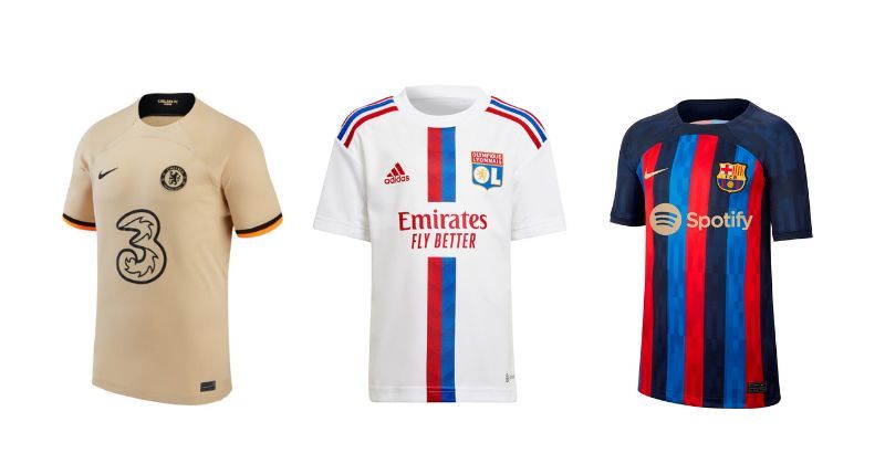 girls football kits barcelona chelsea and lyon