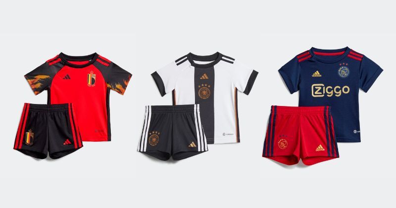 baby and toddler belgium germany and ajax mini football kits