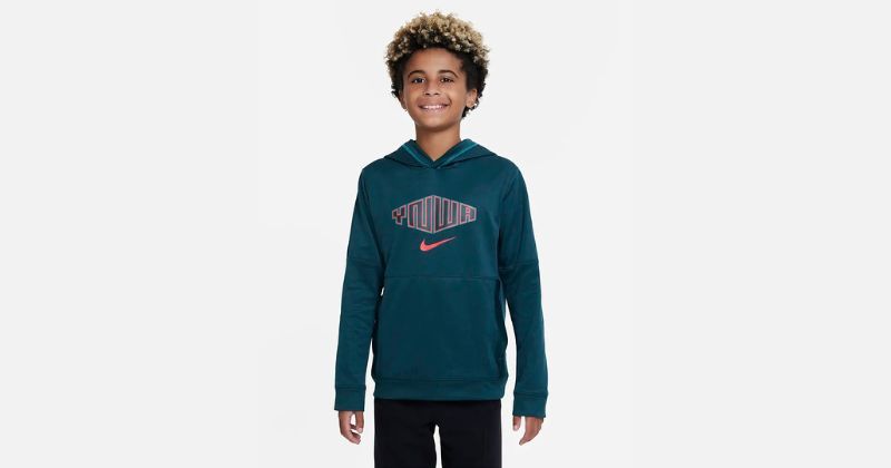 kids nike ynwa liverpool hoodie in teal
