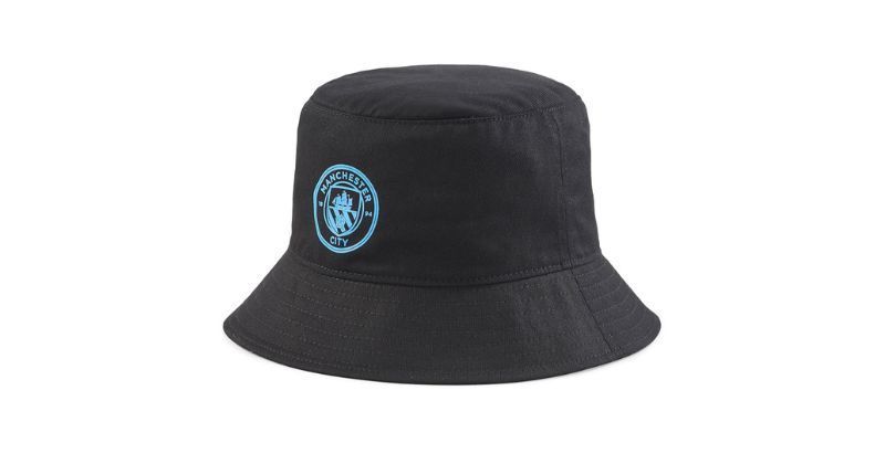 mens puma man city bucket hat in navy