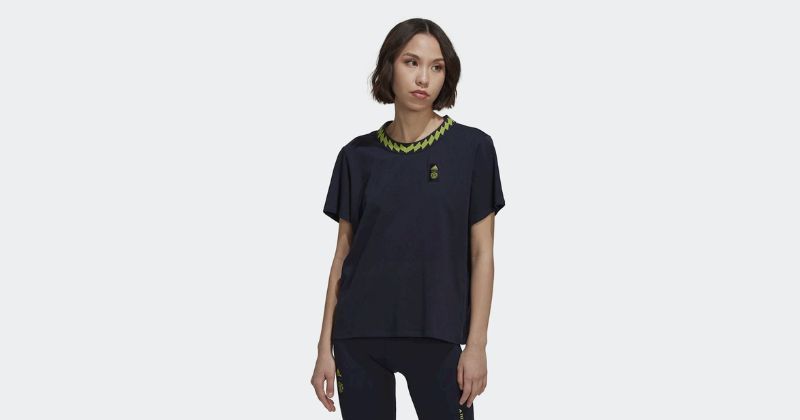 womens man utd adidas t shirt in navy