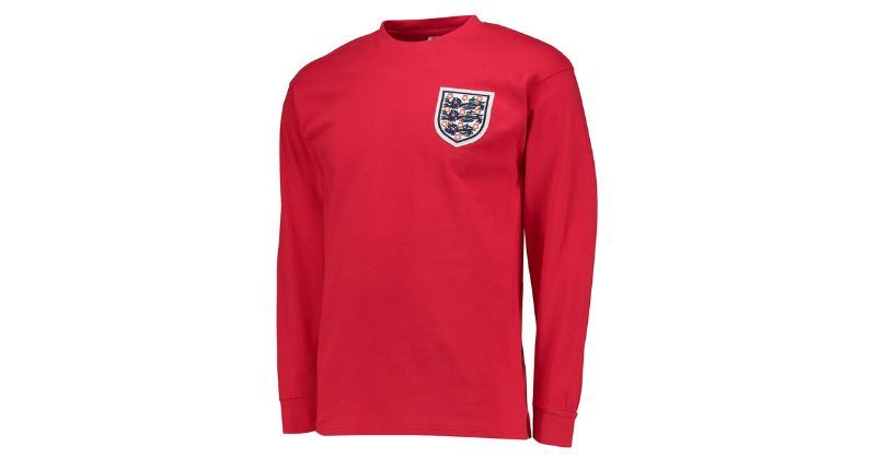 england 1966 away shirt in red