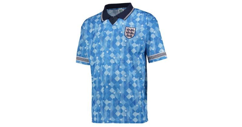 england 1990 third shirt in blue