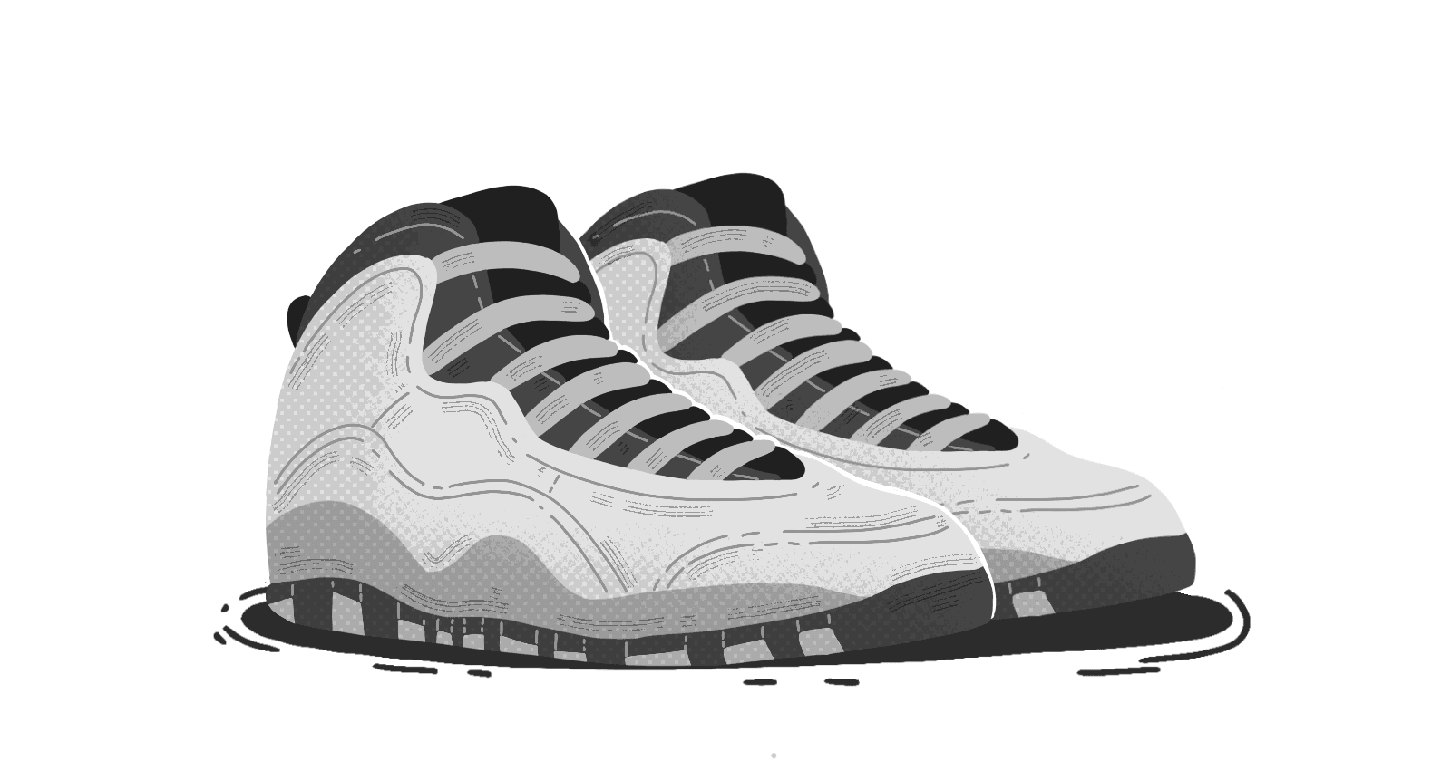 nike air jordan 10 trainers in black and white