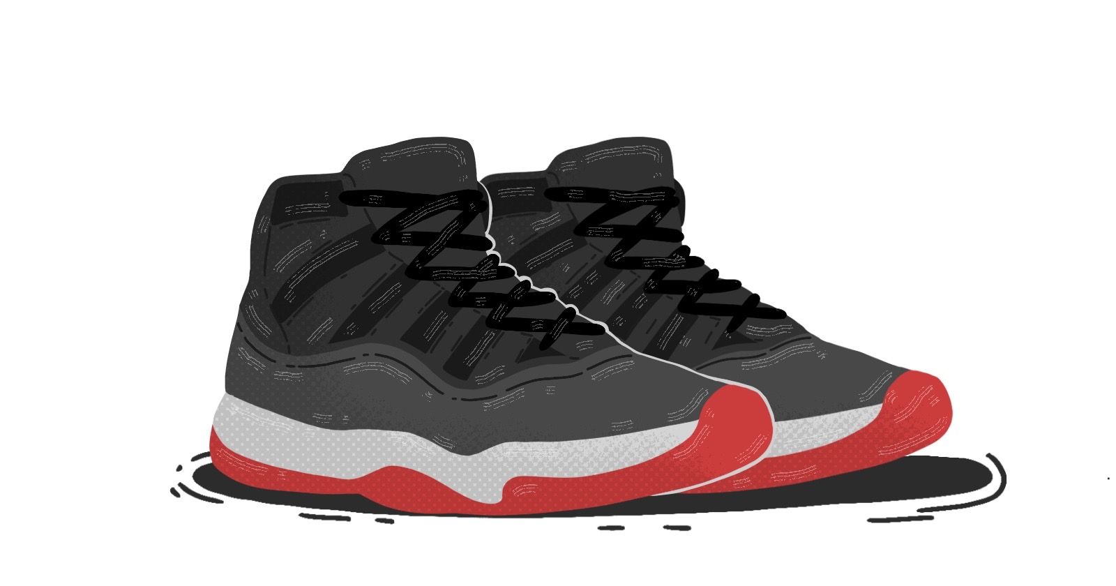 nike air jordan 11 trainers in black white and red