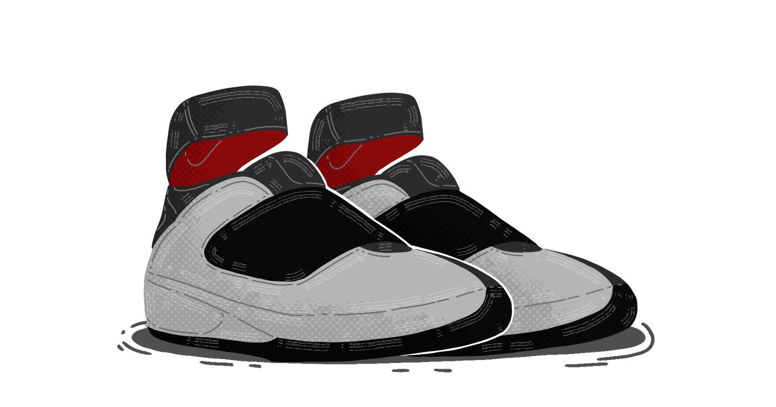nike air jordan 20 trainers in white black and red