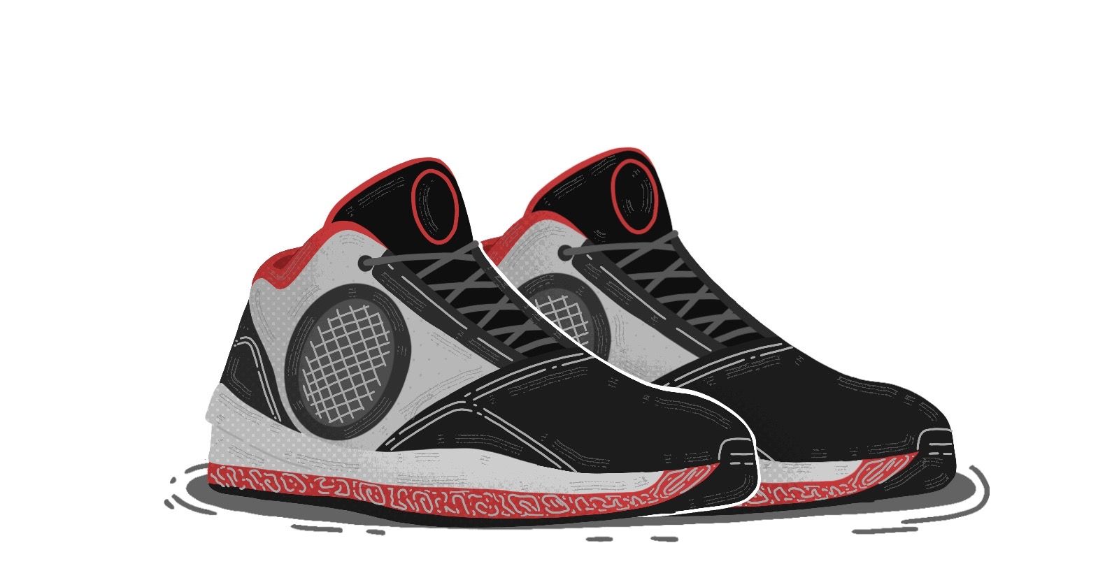 nike air jordan 2010 trainers in black white and red