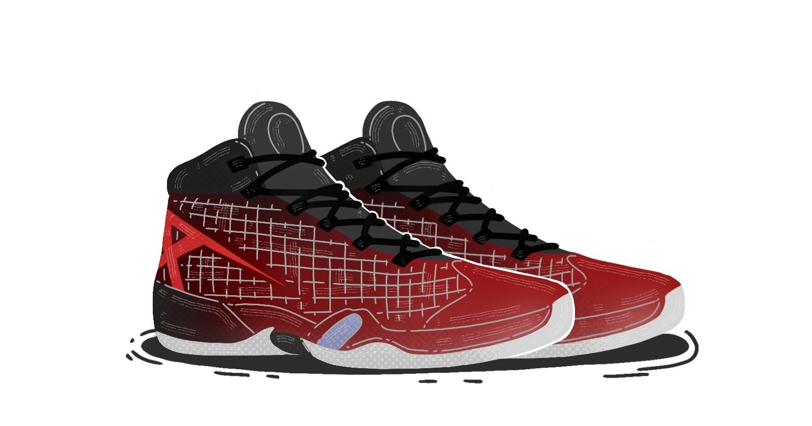 nike air jordan 30 trainers in red and black