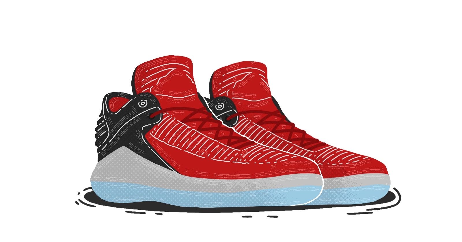 nike air jordan 32 trainers in red and white