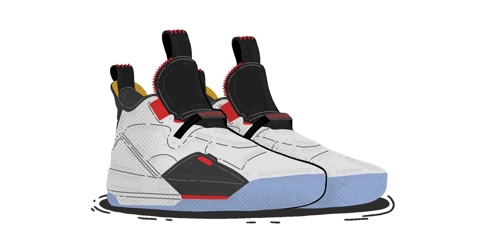 nike air jordan 33 trainers in white and black
