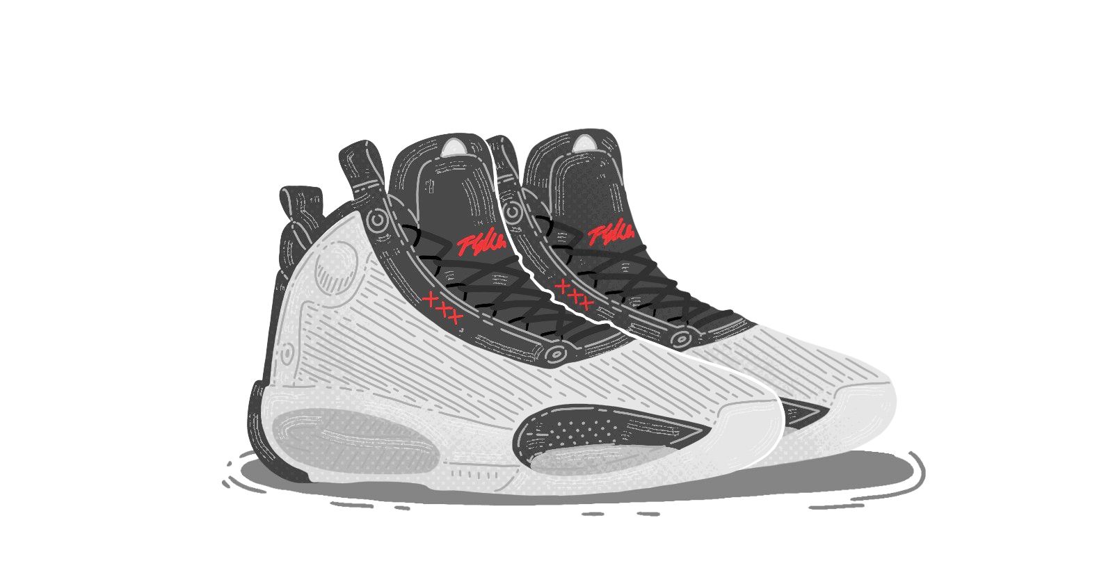 nike air jordan 34 trainers in white and black