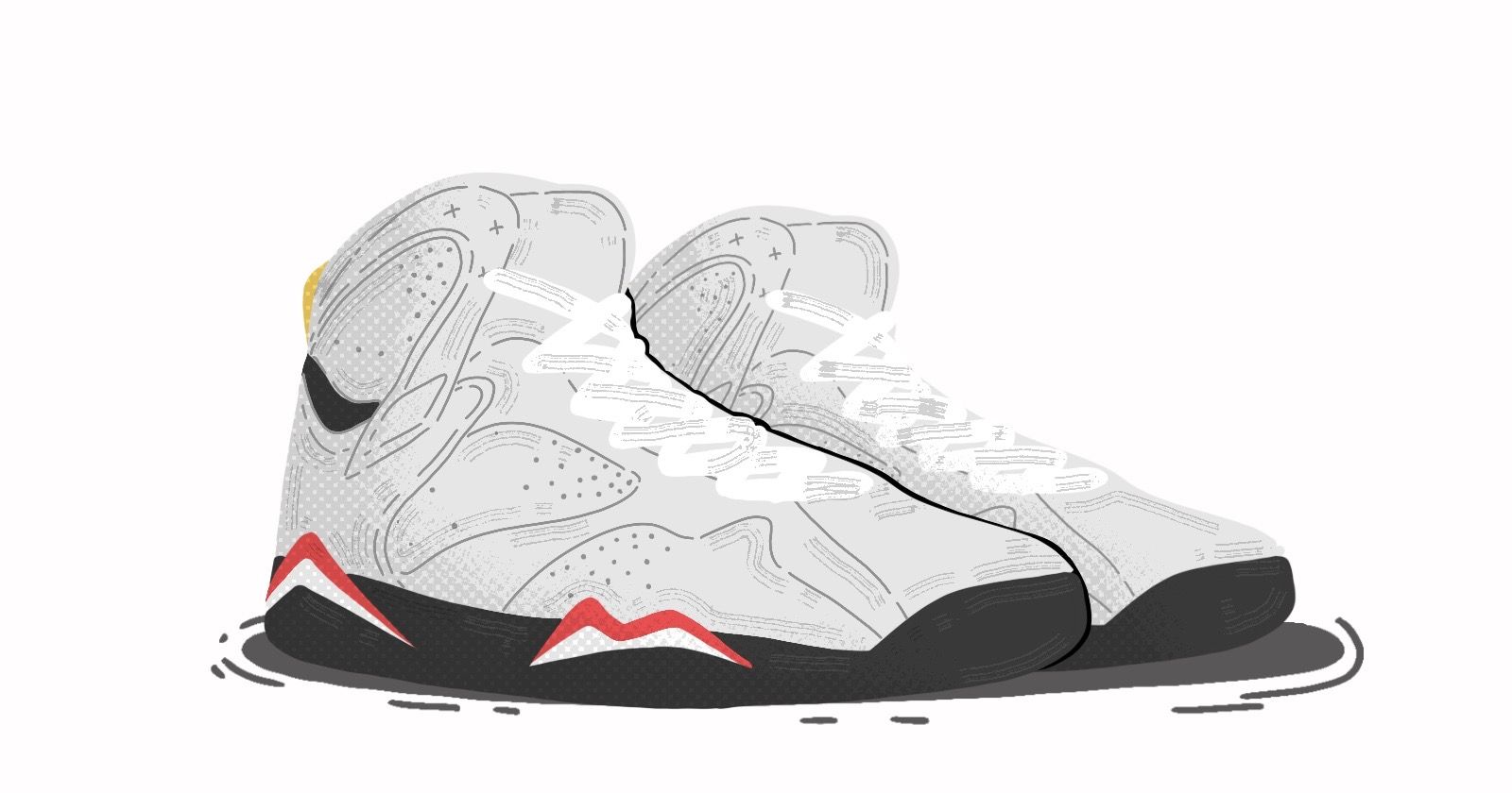 nike air jordan 7 trainers in white and black
