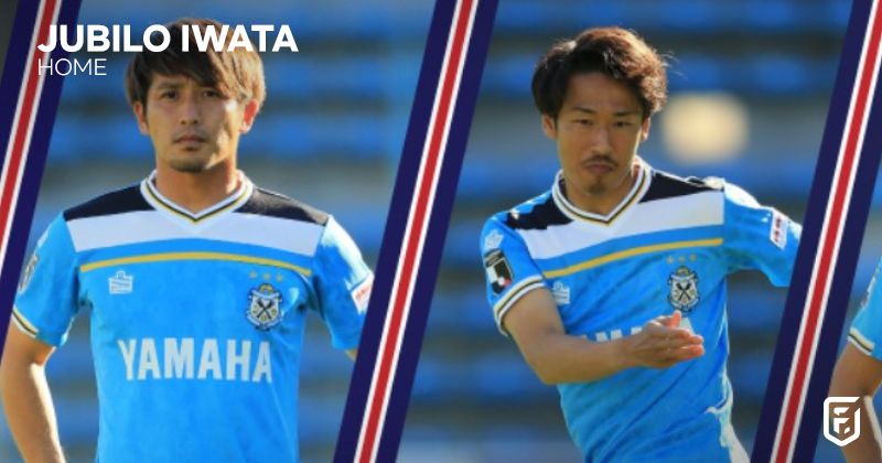 jubilo iwata home shirt 2022 in blue and yellow