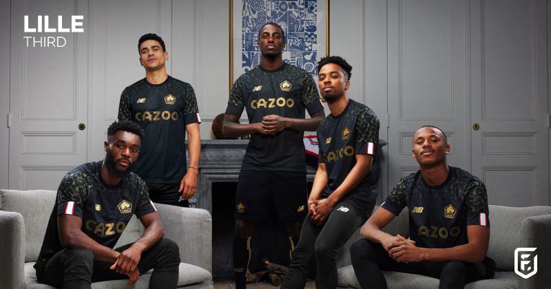lille third shirt 2022-23 in black and gold