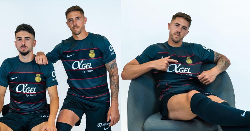 players wearing mallorca 2023-24 away shirt in black