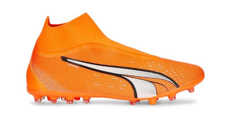 puma ultra match laceless football boots in orange