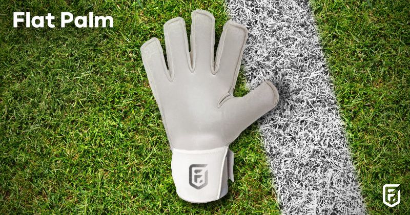 flat palm goalkeeper gloves on pitch