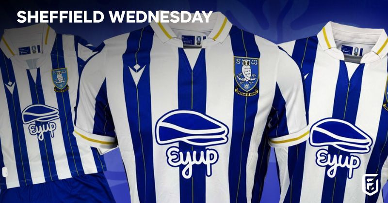 sheffleid wednesday 2023-24 home shirt in red and white stripes