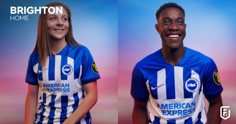 brighton and hove albion 2023-24 home shirt in white and blue