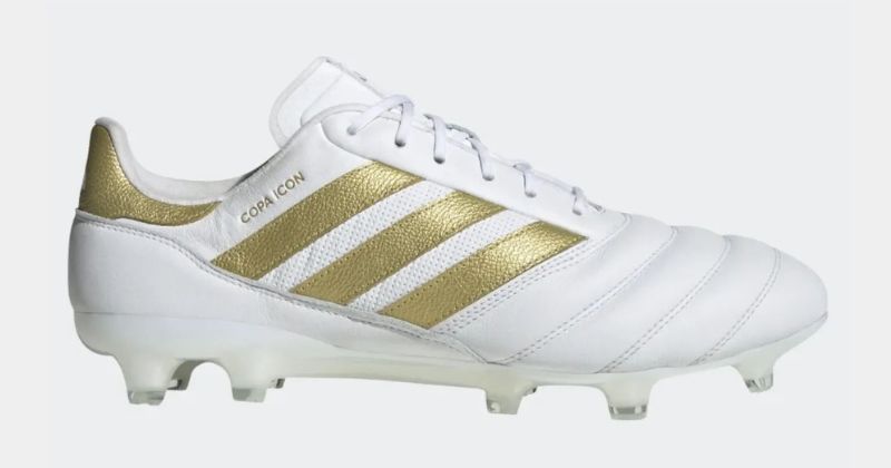 adidas copa icon football boot in white and gold